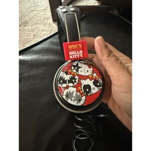 Vintage Kiss Hello Kitty Headphones Limited Edition Collaboration Wired Over Ear
